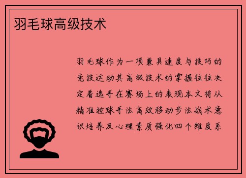 羽毛球高级技术